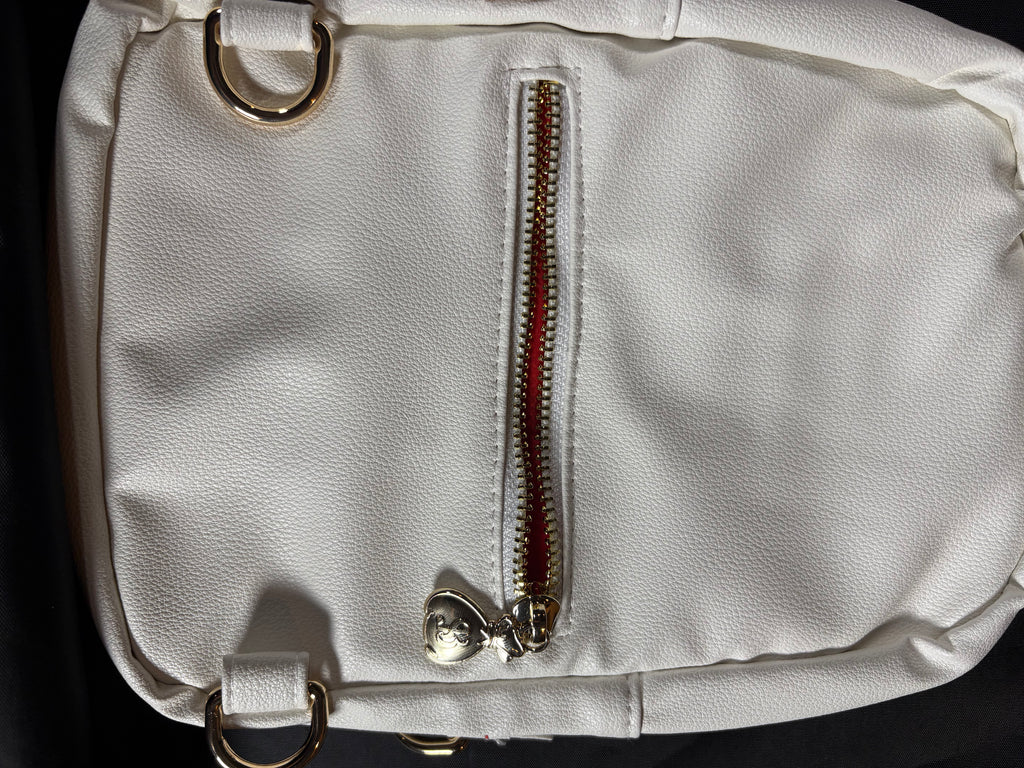 Premier Ball - White Leather Slab Bag
