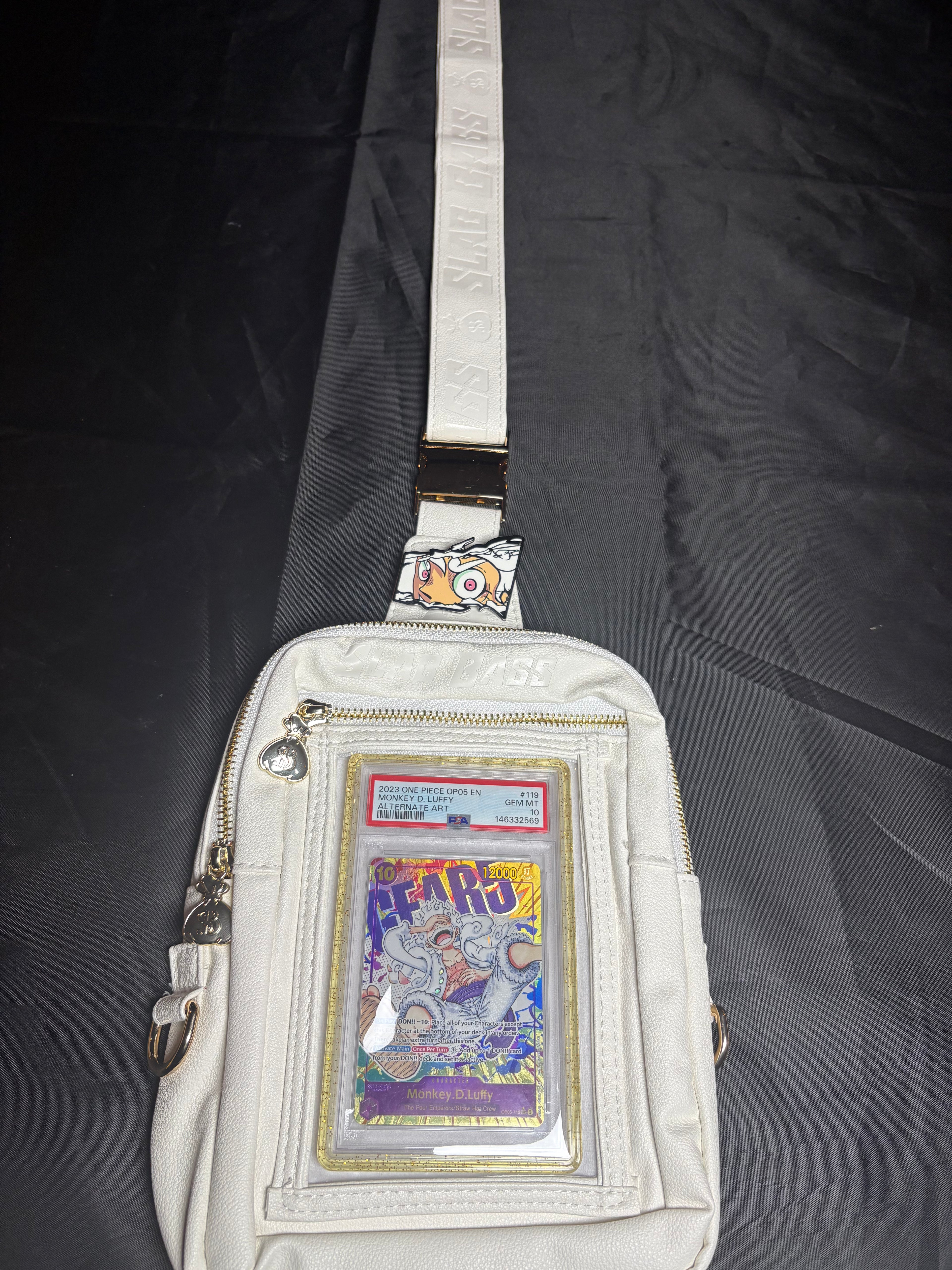 Premier Ball - White Leather Slab Bag